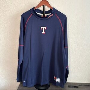 TEAM ISSUED Nike Dri-Fit Texas Rangers MLB long sleeve shirt Men's XLARGE